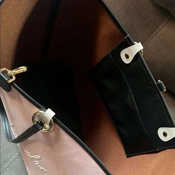 RADLEY LONDON Pink Leather Tote with Metallic Accents - Picture 3 of 7